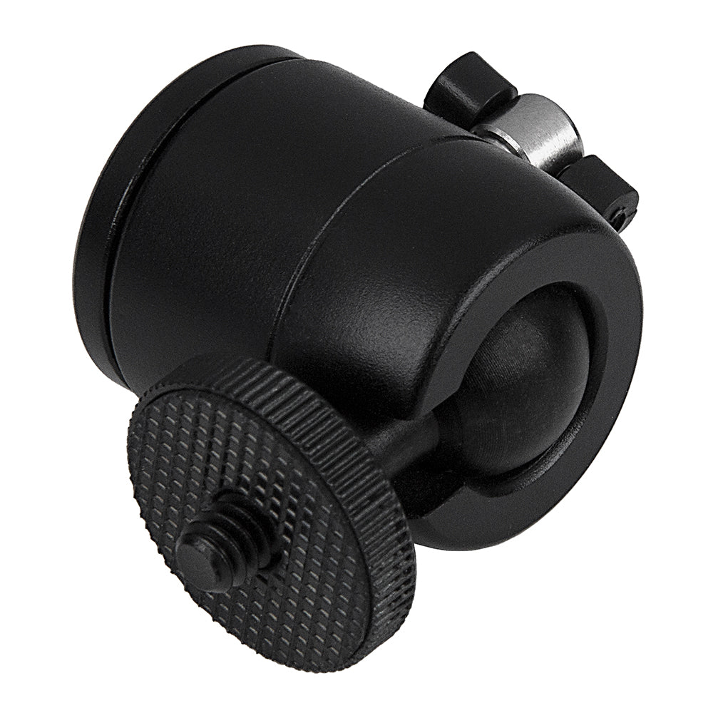 Universal 1/4"-20 Camera Accessory Mount with Mini Ball Head - Multi-Function Swivel Joint for 1/4"-20 Male Studs