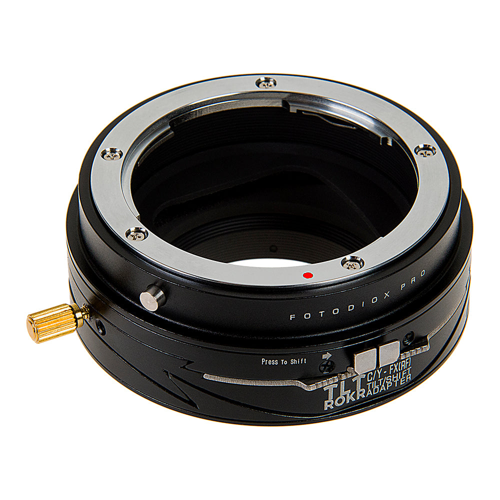 Fotodiox Pro TLT ROKR - Tilt / Shift Lens Mount Adapter for Contax/Yashica (CY) SLR Lenses to Fujifilm Fuji X-Series Mirrorless Camera Body