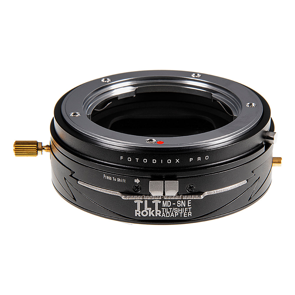 Fotodiox Pro TLT ROKR - Tilt / Shift Lens Mount Adapter Compatible with  Minolta Rokkor (SR / MD / MC) SLR Lenses to Sony Alpha E-Mount Mirrorless 