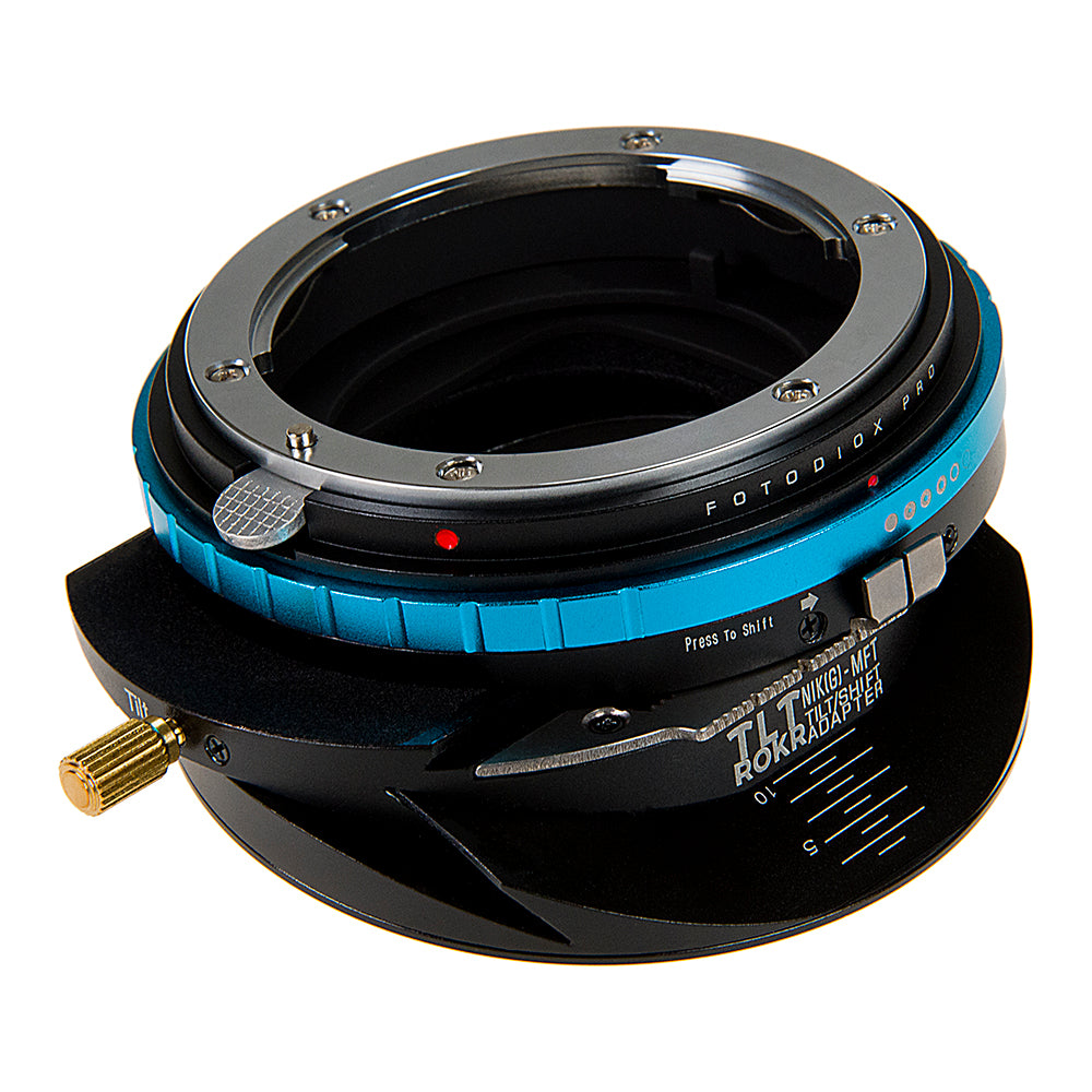 Fotodiox Pro TLT ROKR - Tilt / Shift Lens Mount Adapter for Nikon Nikkor F Mount G-Type D/SLR Lenses to Micro Four Thirds (MFT, M4/3) Mount Mirrorless Camera Body