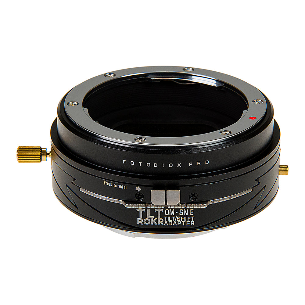 Fotodiox Pro TLT ROKR - Tilt / Shift Lens Mount Adapter for Olympus Zuiko (OM) 35mm SLR Lenses to Sony Alpha E-Mount Mirrorless Camera Body