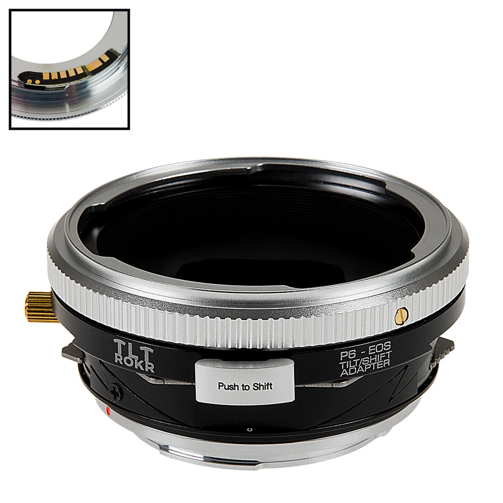 Fotodiox Pro TLT ROKR - Tilt / Shift Lens Mount Adapter Compatible with for Pentacon 6 (Kiev 66) Lenses to Canon EOS (EF, EF-S) Mount SLR Camera Body - with Generation v10 Focus Confirmation Chip