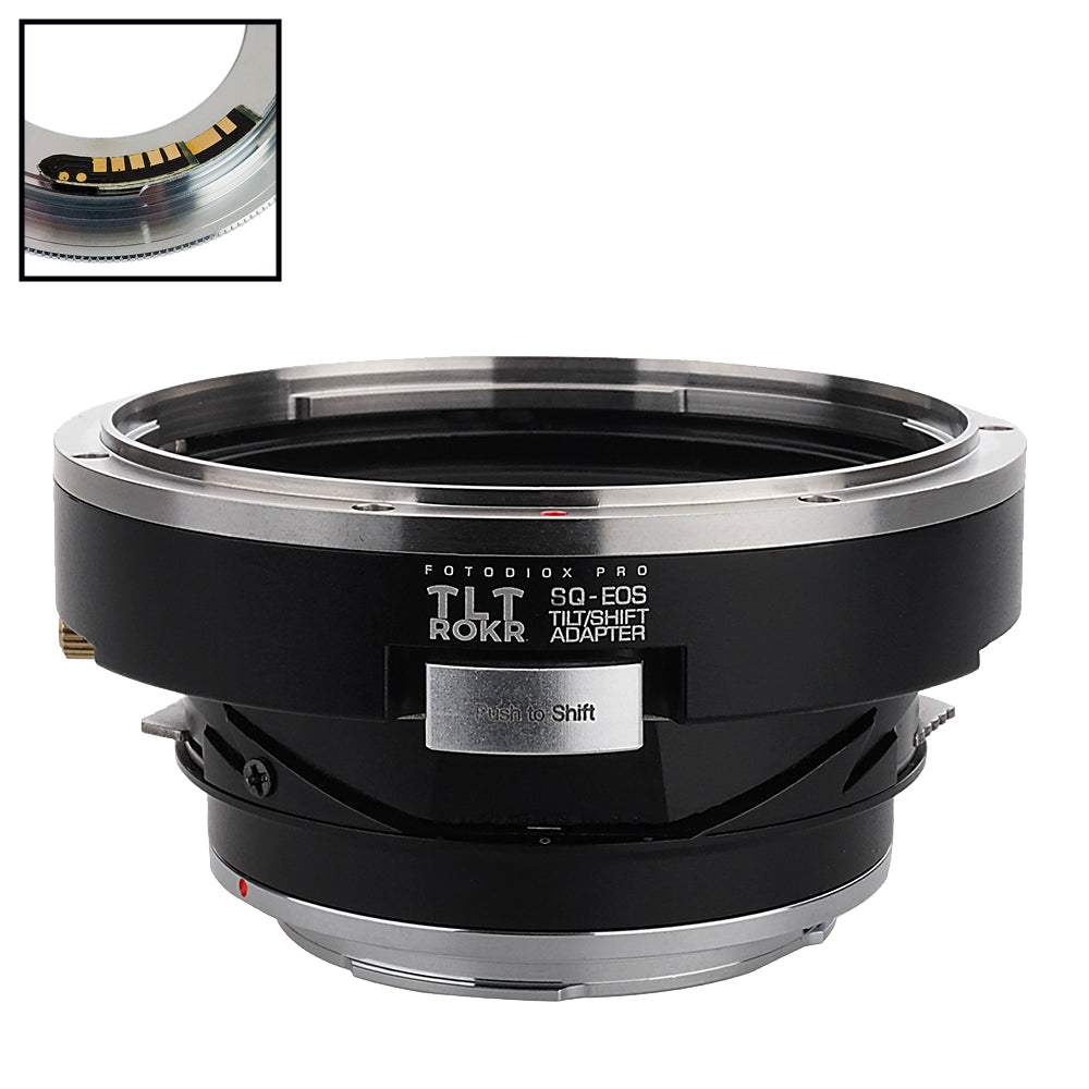 Fotodiox Pro TLT ROKR - Tilt / Shift Lens Mount Adapter Compatible with for Bronica SQ Mount Lenses to Canon EOS (EF, EF-S) Mount SLR Camera Body - with Generation v10 Focus Confirmation Chip