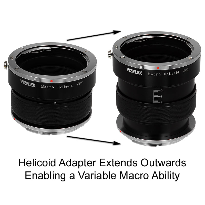 Vizelex Macro Focusing Helicoid - Canon EOS Lens to Canon EOS Body, Variable Magnification Helicoil