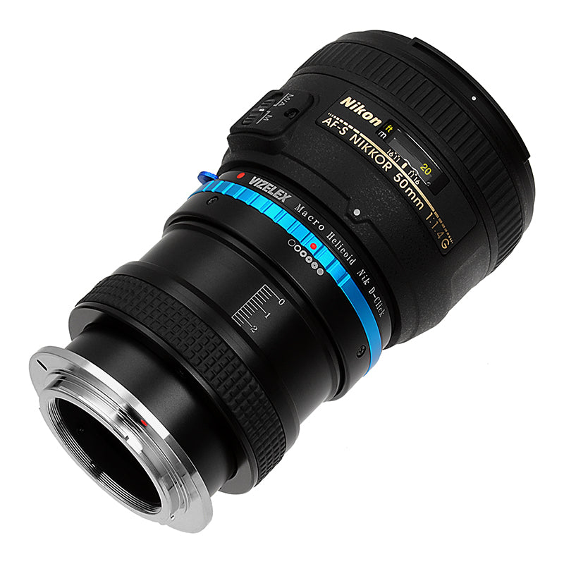 Vizelex Variable Magnification Helicoil Adapter Compatible with Nikon F-Mount G-Type Lenses to Nikon F-Mount Cameras