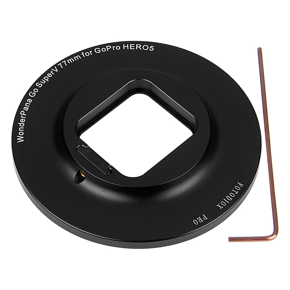 Fotodiox Pro WonderPana Go SuperV H5 Filter Adapter - GoTough 77mm Filter Adapter f/ GoPro HERO5 Camera