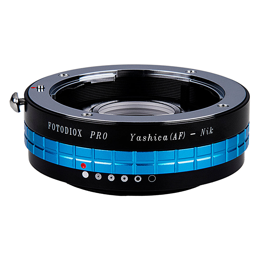 Fotodiox Pro Lens Mount Adapter - Yashica 230 AF SLR Lens to Nikon F Mount SLR Camera Body with Built-In Aperture Control Dial