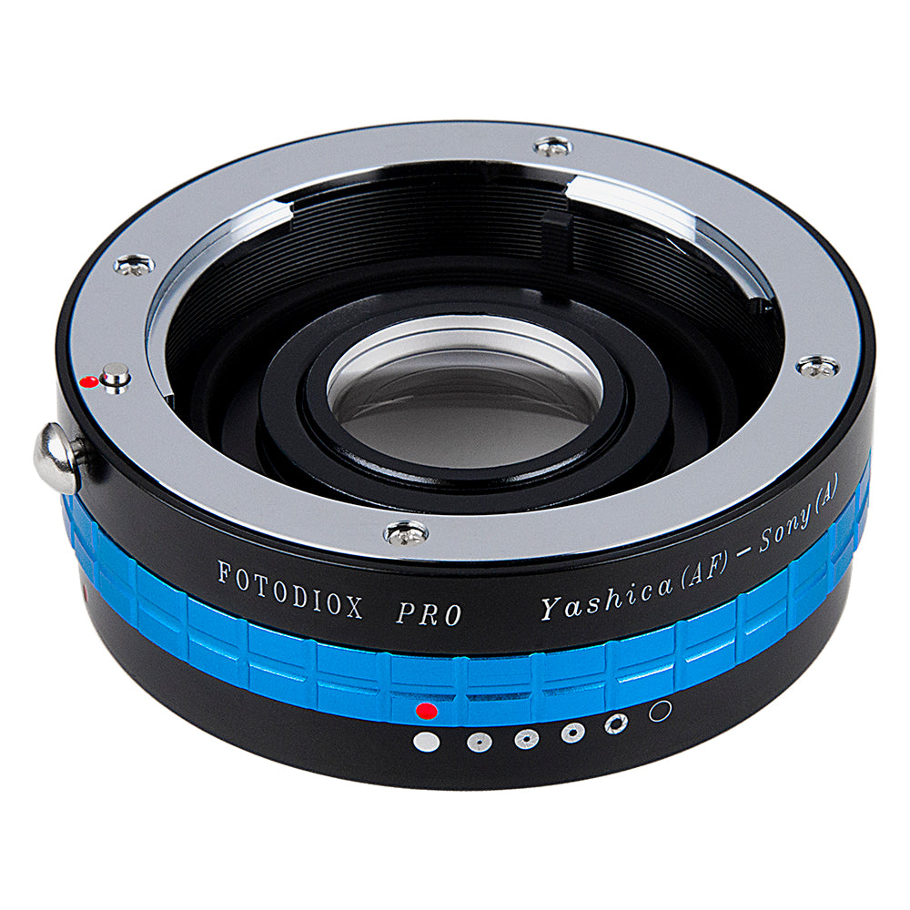 Fotodiox Pro Lens Mount Adapter - Yashica 230 AF Lens to Sony A-Mount (Minolta AF) Camera Body w/ Built-In Aperture Control Dial