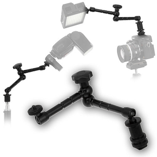 Fotodiox Large Power Arm 2800 - Variable Friction Articulated Modular Extension Arm with Male Hot Shoe Mount and 1/4" Camera Mount Included - Large