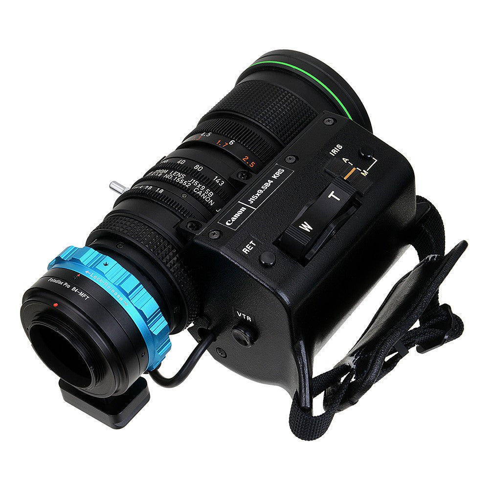 Fotodiox Pro Lens Mount Adapter - B4 (2/3") ENG Cine Lens to Micro Four Thirds (MFT, M4/3) Mount Mirrorless Camera Body