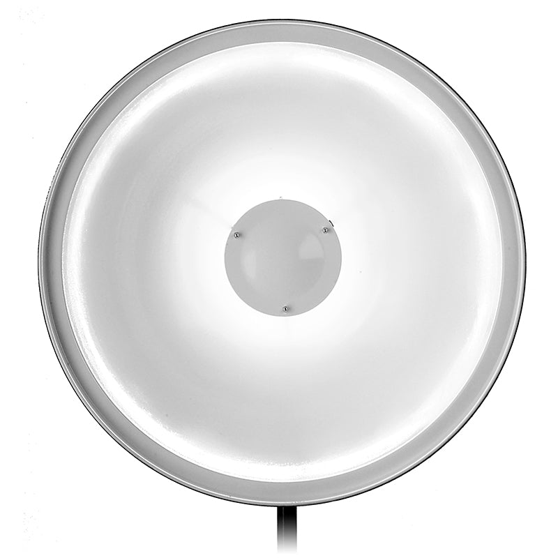 Fotodiox Pro Beauty Dish with Bowens Speedring for Bowens, Calumet, Interfit and Compatible - All Metal, Soft White Interior