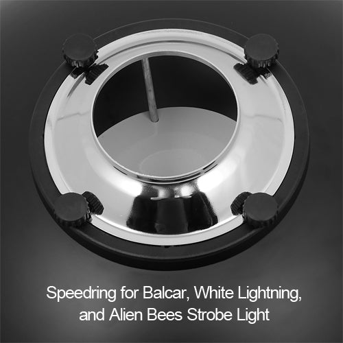 Fotodiox Pro Beauty Dish with Balcar Speedring for Balcar, Alien Bees, Einstein, White Lightning and Flashpoint I Stobes - All Metal, Soft White Interior