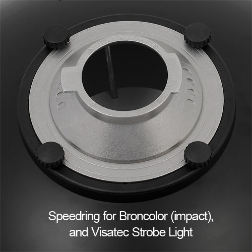 Fotodiox Pro Beauty Dish with Broncolor Speedring for Broncolor (Impact), Visatec, and Compatible - All Metal, Soft White Interior