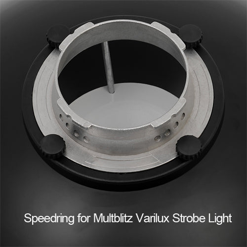 Fotodiox Pro Beauty Dish with Multiblitz V Speedring for Multiblitz V, Varilux, and Compatible - All Metal, Soft White Interior