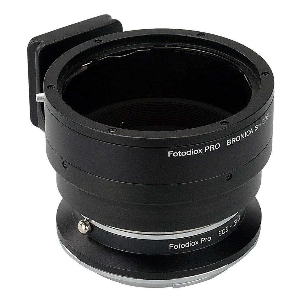 Fotodiox Pro Lens Mount Double Adapter, Bronica S Mount and Canon EOS (EF / EF-S) D/SLR Lenses to Fujifilm G-Mount GFX Mirrorless Digital Camera Systems (such as GFX 50S and more)