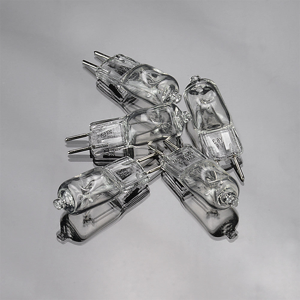 JCD Type 60w 120v GY6.35 (2-Pin Base) Clear Halogen Light Bulbs - Set of 5