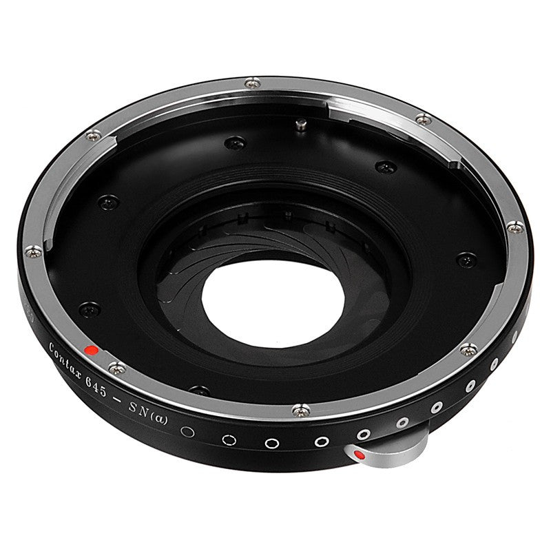 Fotodiox Pro Lens Mount Adapter - Contax 645 (C645) Mount Lenses to Sony Alpha A-Mount (and Minolta AF) Mount SLR Camera Body