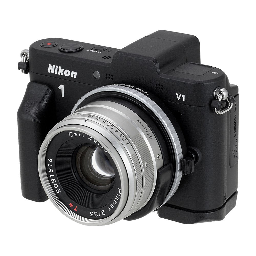 Fotodiox Lens Adapter - Compatible with Select Contax G Rangefinder Lenses to Nikon 1-Series Mirrorless Cameras with Built-in Focus Control Dial