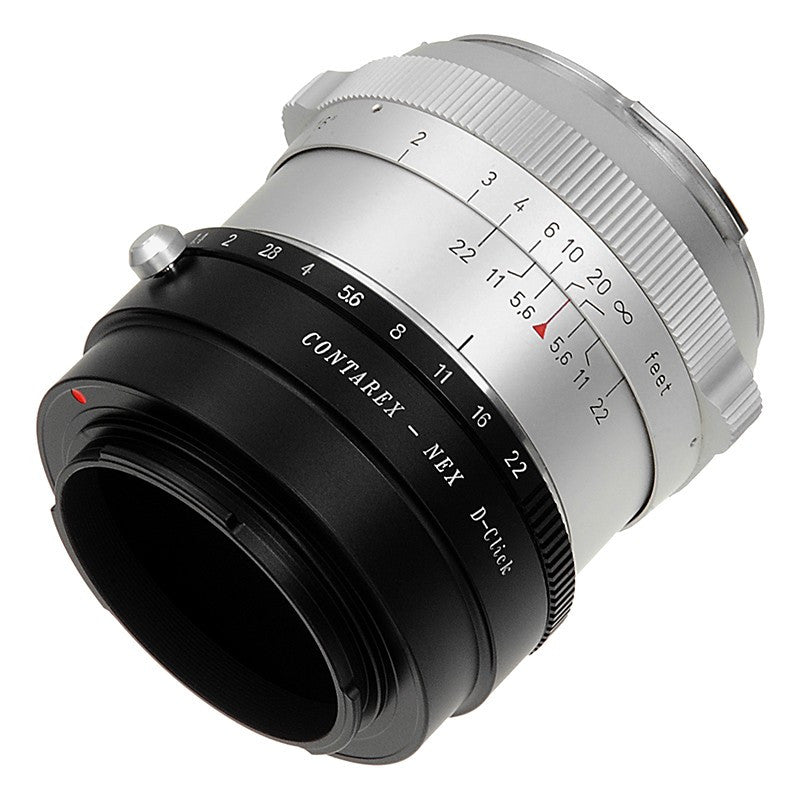 Fotodiox Pro Lens Mount Adapter - Contarex (CRX-Mount) SLR Lens to Sony Alpha E-Mount Mirrorless Camera Body with Selectable Clicked Aperture Control