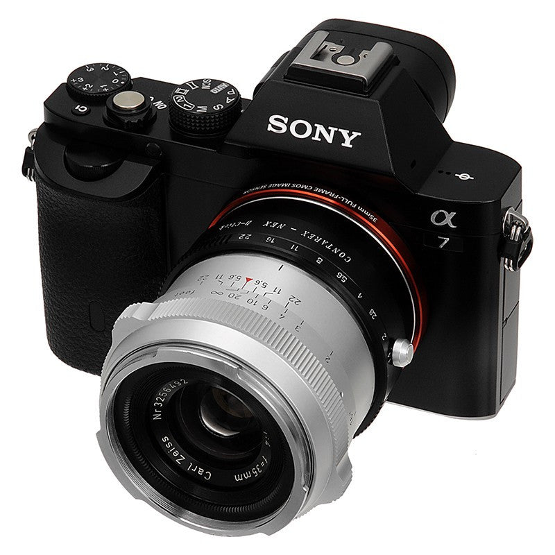 Fotodiox Pro Lens Mount Adapter - Contarex (CRX-Mount) SLR Lens to Sony Alpha E-Mount Mirrorless Camera Body with Selectable Clicked Aperture Control
