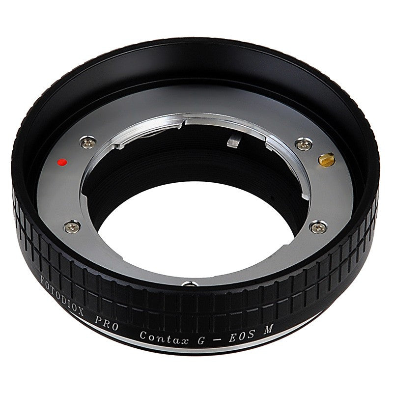 Fotodiox Pro Lens Mount Adapter - Select Contax G Lens to Canon EOS M (EF-M Mount) Mirrorless Camera Body with Built-In Focus Control Dial