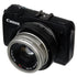 Fotodiox Pro Lens Mount Adapter - Select Contax G Lens to Canon EOS M (EF-M Mount) Mirrorless Camera Body with Built-In Focus Control Dial