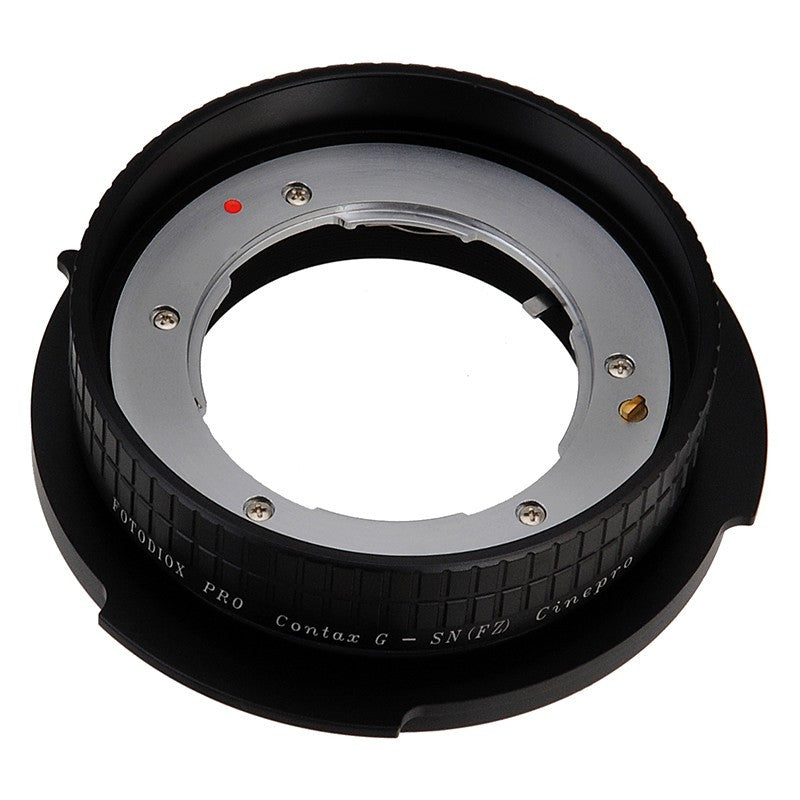 Fotodiox Pro Lens Adapter - Compatible with Select Contax G Rangefinder Lenses to Sony CineAlta FZ-Mount Cameras with Built-in Focus Control Dial