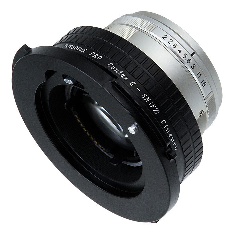 Fotodiox Pro Lens Adapter - Compatible with Select Contax G Rangefinder Lenses to Sony CineAlta FZ-Mount Cameras with Built-in Focus Control Dial
