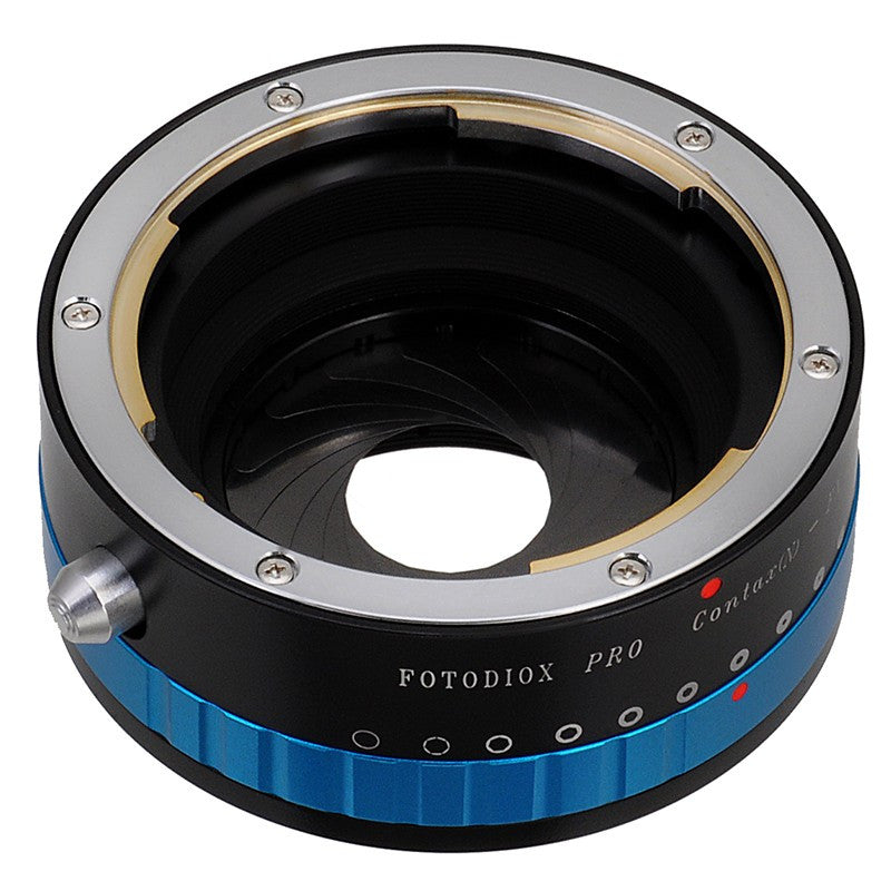 Fotodiox Pro Lens Mount Adapter - Contax N Lens to Sony Alpha E-Mount Mirrorless Camera Body with Built-In Aperture Iris