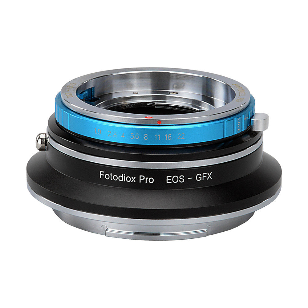 Fotodiox Pro Lens Mount Double Adapter, Deckel-Bayonett (Deckel Bayonet, DKL) Mount SLR and Canon EOS (EF / EF-S) D/SLR Lenses to Fujifilm G-Mount GFX Mirrorless Digital Camera Systems with Aperture Control Ring