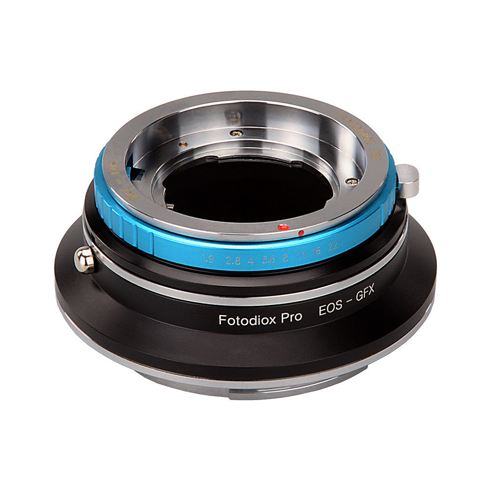 Fotodiox Pro Lens Mount Double Adapter, Deckel-Bayonett (Deckel Bayonet, DKL) Mount SLR and Canon EOS (EF / EF-S) D/SLR Lenses to Fujifilm G-Mount GFX Mirrorless Digital Camera Systems with Aperture Control Ring