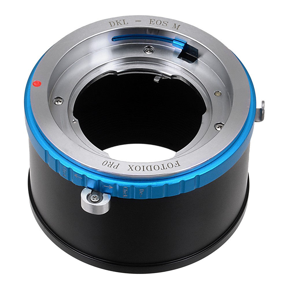 Fotodiox Pro Lens Mount Adapter - Deckel-Bayonett (Deckel Bayonet, DKL) Mount SLR Lens to Canon EOS M (EF-M Mount) Mirrorless Camera Body with Selectable Clicked / Declicked Aperture Control