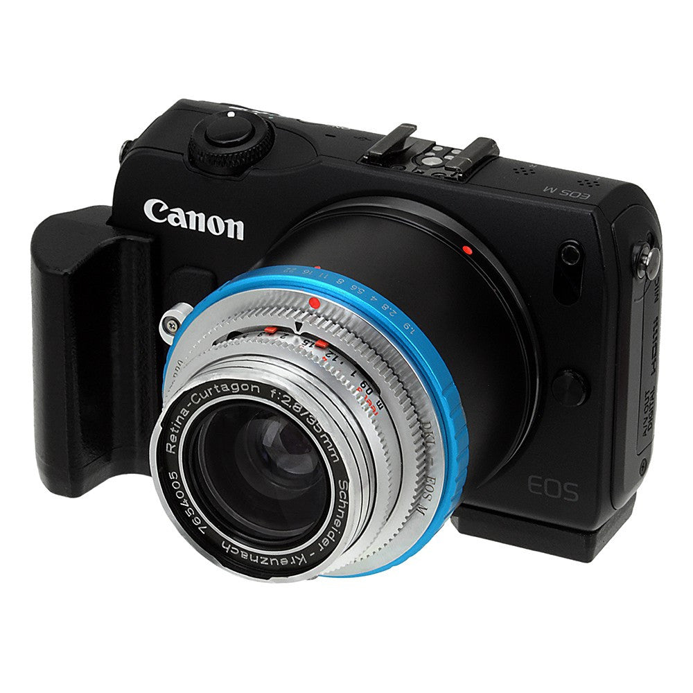 Fotodiox Pro Lens Mount Adapter - Deckel-Bayonett (Deckel Bayonet, DKL) Mount SLR Lens to Canon EOS M (EF-M Mount) Mirrorless Camera Body with Selectable Clicked / Declicked Aperture Control
