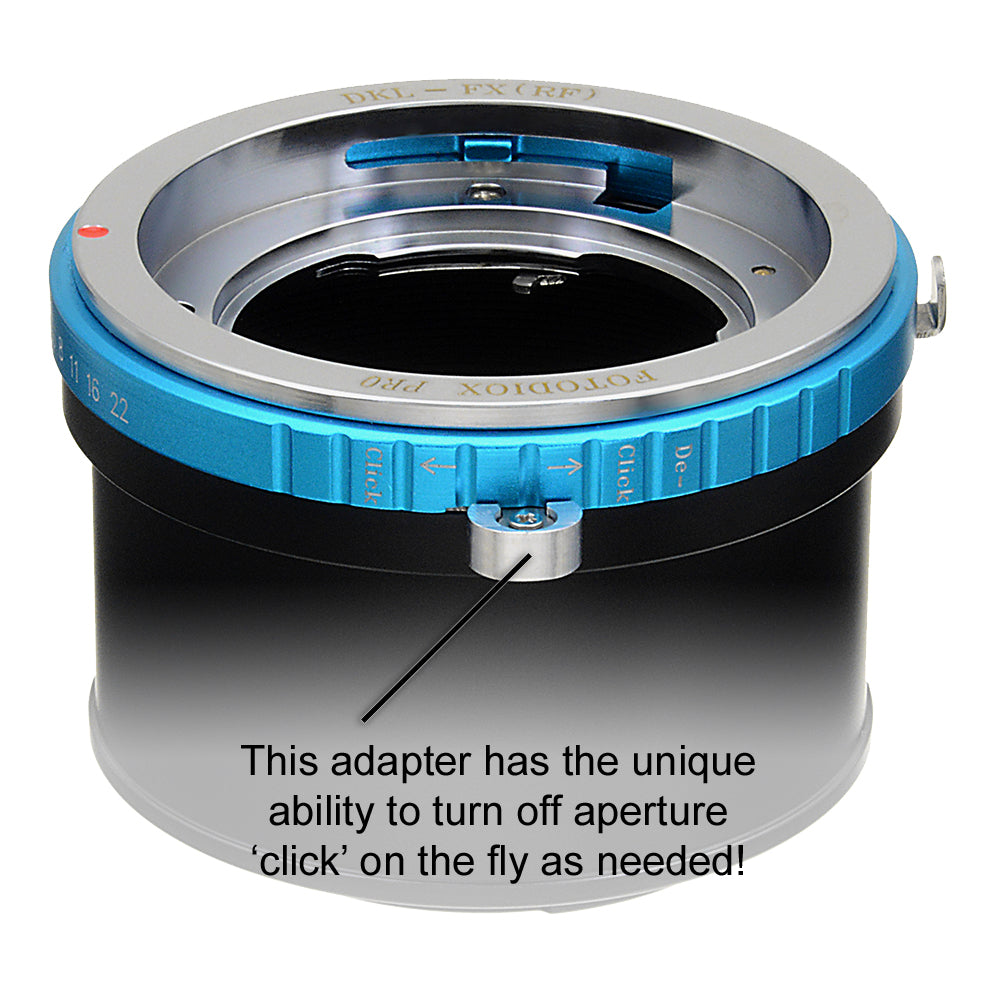 Fotodiox Pro Lens Mount Adapter - Deckel-Bayonett (Deckel Bayonet, DKL) Mount SLR Lens to Fujifilm Fuji X-Series Mirrorless Camera Body with Aperture Control Ring