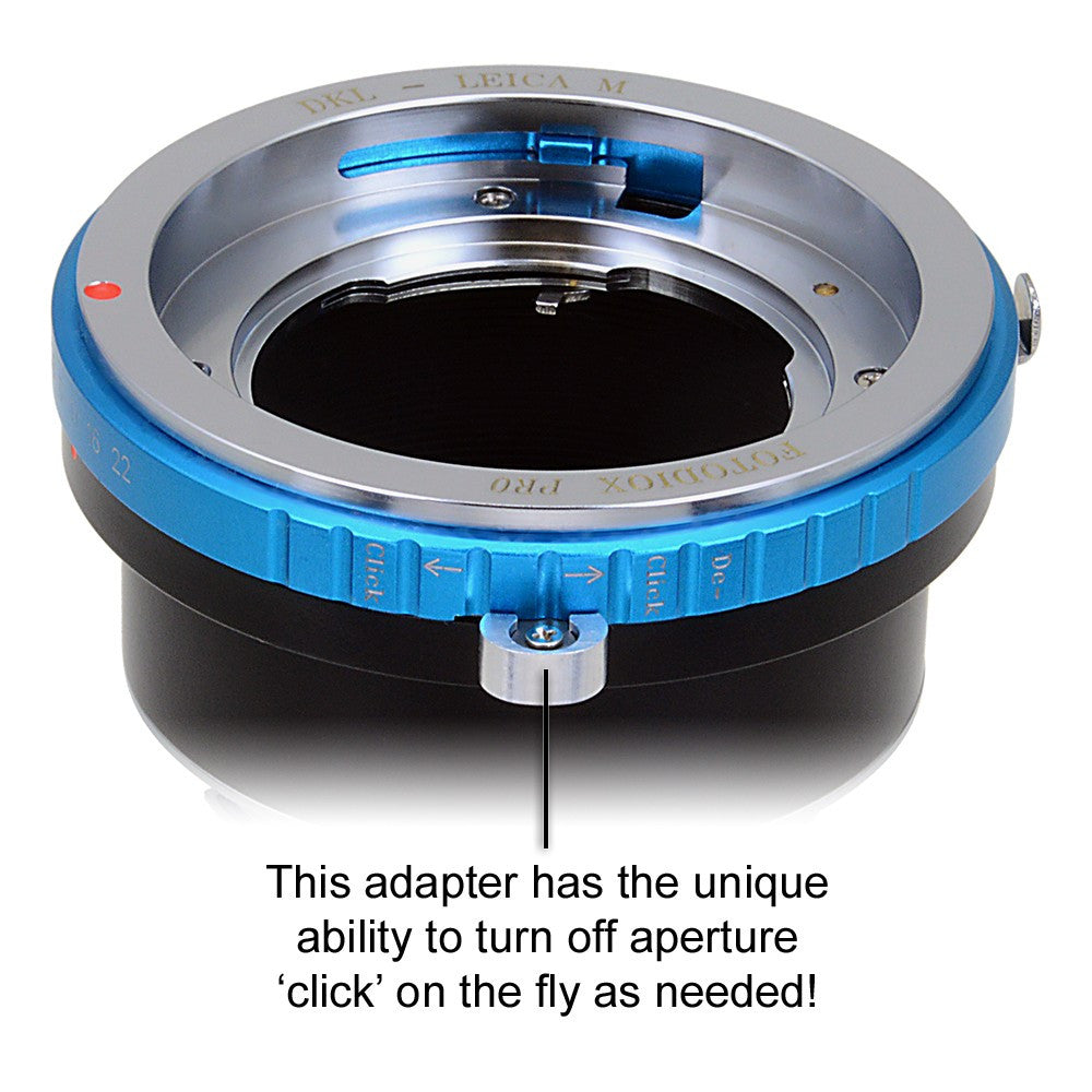 Fotodiox Pro Lens Adapter with Leica 6-Bit M-Coding - Compatible with Deckel-Bayonett (Deckel Bayonet, DKL) Mount SLR Lenses to Leica M Mount Rangefinder Cameras with Aperture Control Ring