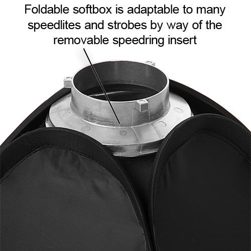 Fotodiox Pro Foldable Softbox PLUS Grid (Eggcrate) with Silver Reflective Interior with Double Diffusion Panels