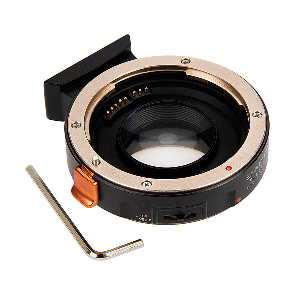 Fotodiox Pro Fusion Redux Adapter, Smart AF Adapter - Canon EOS (EF) D/SLR Lens to Micro Four Thirds (MFT, M4/3) Mount Mirrorless Camera Body with Full Automated Functions & Focal Reducer