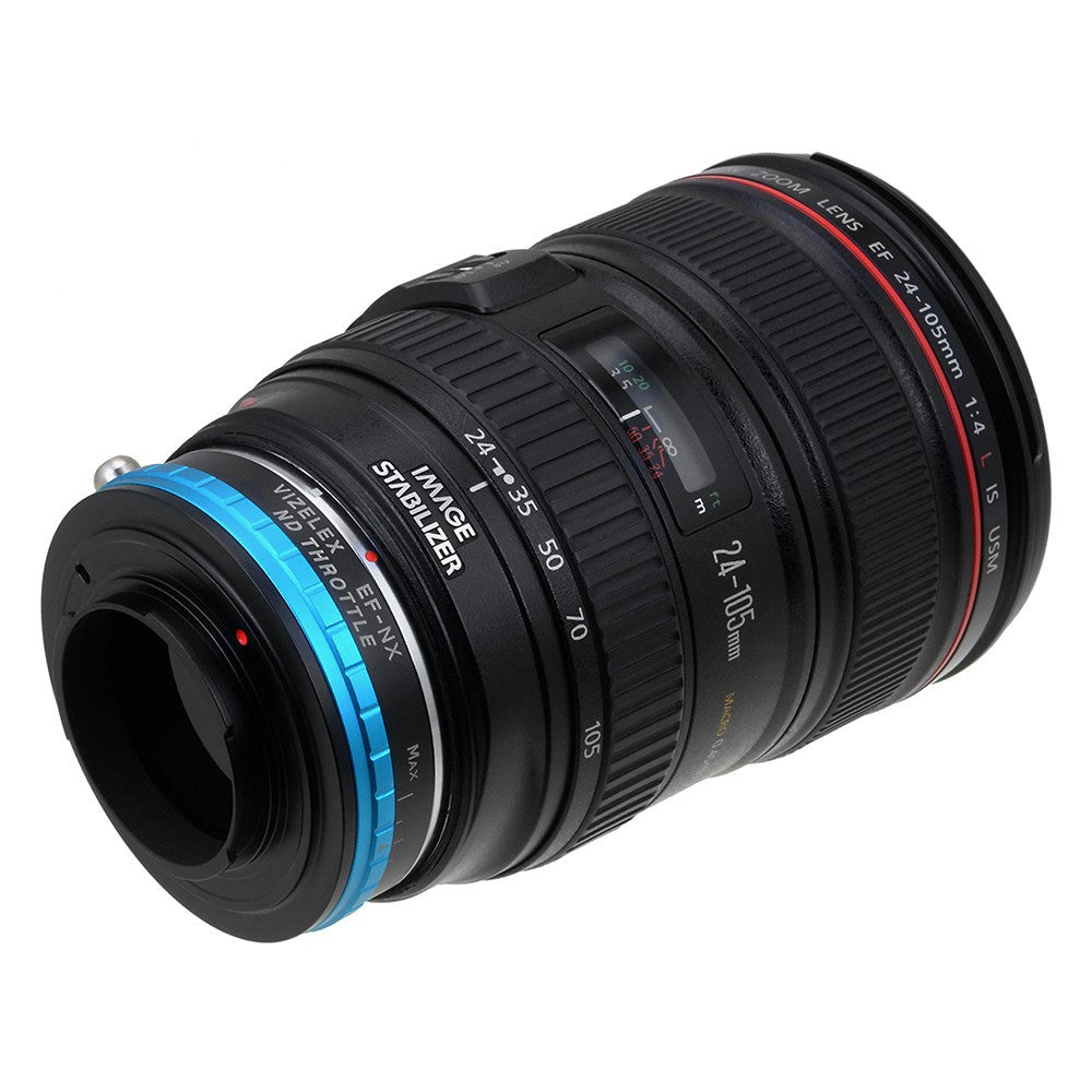 Vizelex ND Throttle Lens Adapter - Compatible with Canon EOS (EF / EF-S) D/SLR Lenses to Samsung NX Mount Mirrorless Cameras with Built-In Variable ND Filter (2 to 8 Stops)