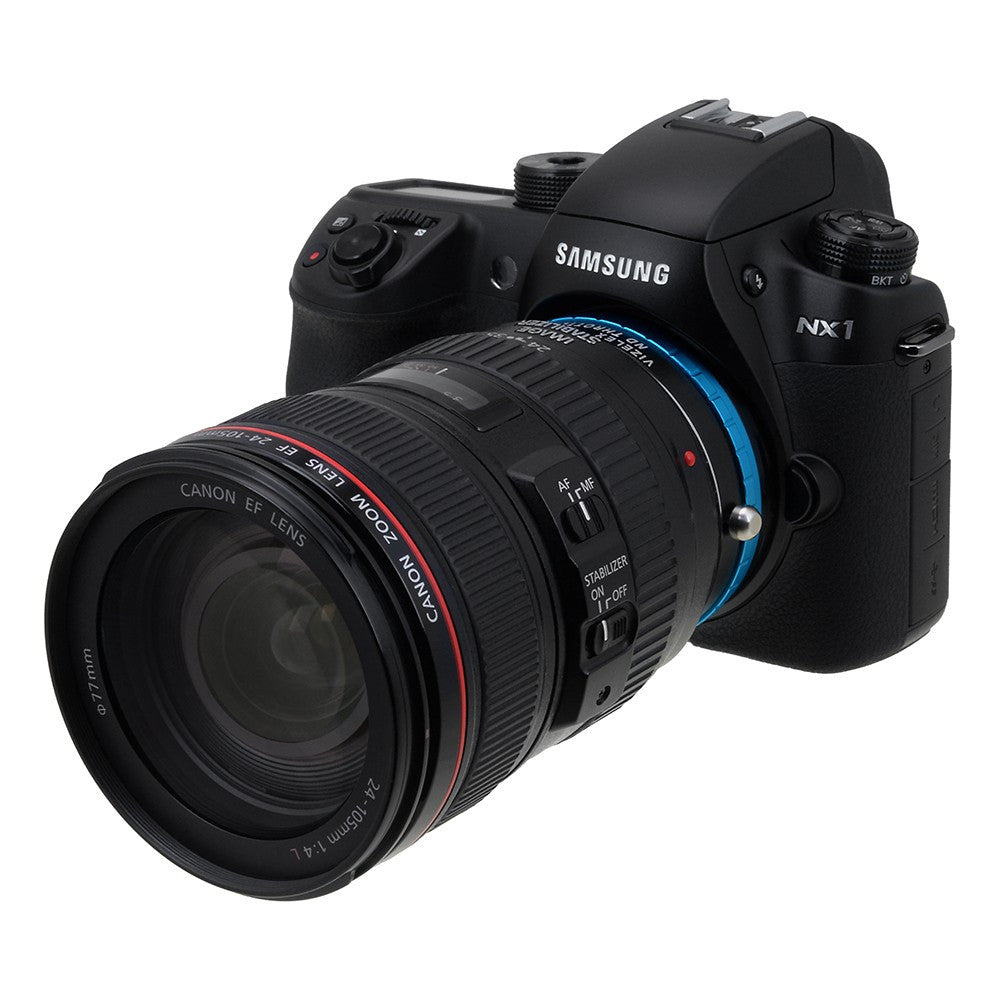 Vizelex ND Throttle Lens Adapter - Compatible with Canon EOS (EF / EF-S) D/SLR Lenses to Samsung NX Mount Mirrorless Cameras with Built-In Variable ND Filter (2 to 8 Stops)