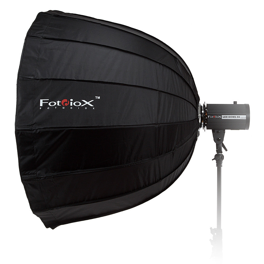 Fotodiox Deep EZ-Pro Parabolic Softbox with Novatron Speedring for Novatron FC-Series, M-Series, and Compatible - Quick Collapsible Softbox with Silver Reflective Interior with Double Diffusion Panels