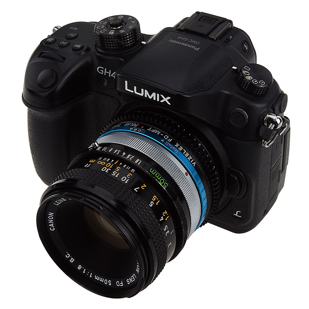 Vizelex Polar Throttle Lens Adapter Compatible with Canon FD and FL Lenses to Micro Four Thirds (MFT, M4/3) Mount Mirrorless Camera Body - By Fotodiox Pro