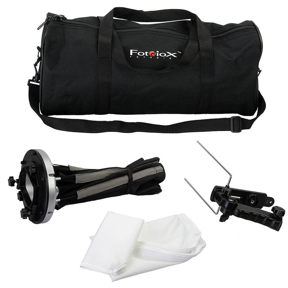 Fotodiox Quick-Collapse Flash Softbox - 50cm (20in) Hexagon for Canon Speedlight and Nikon, Vivitar, Sunpack, Nissin, Sigma, Sony, Pentax, Olympus, Panasonic Lumix Flash