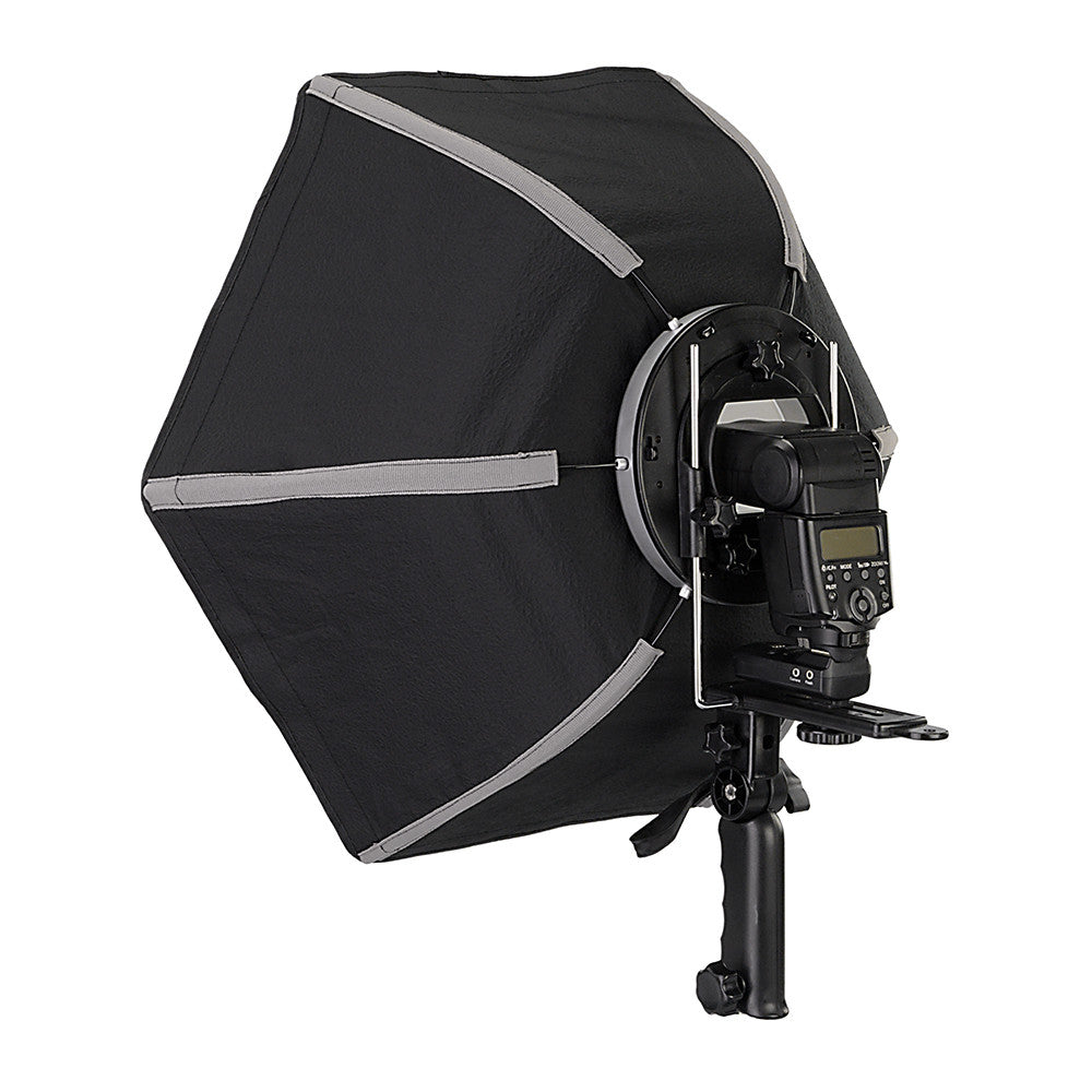 Fotodiox Quick-Collapse Flash Softbox - 50cm (20in) Hexagon for Canon Speedlight and Nikon, Vivitar, Sunpack, Nissin, Sigma, Sony, Pentax, Olympus, Panasonic Lumix Flash