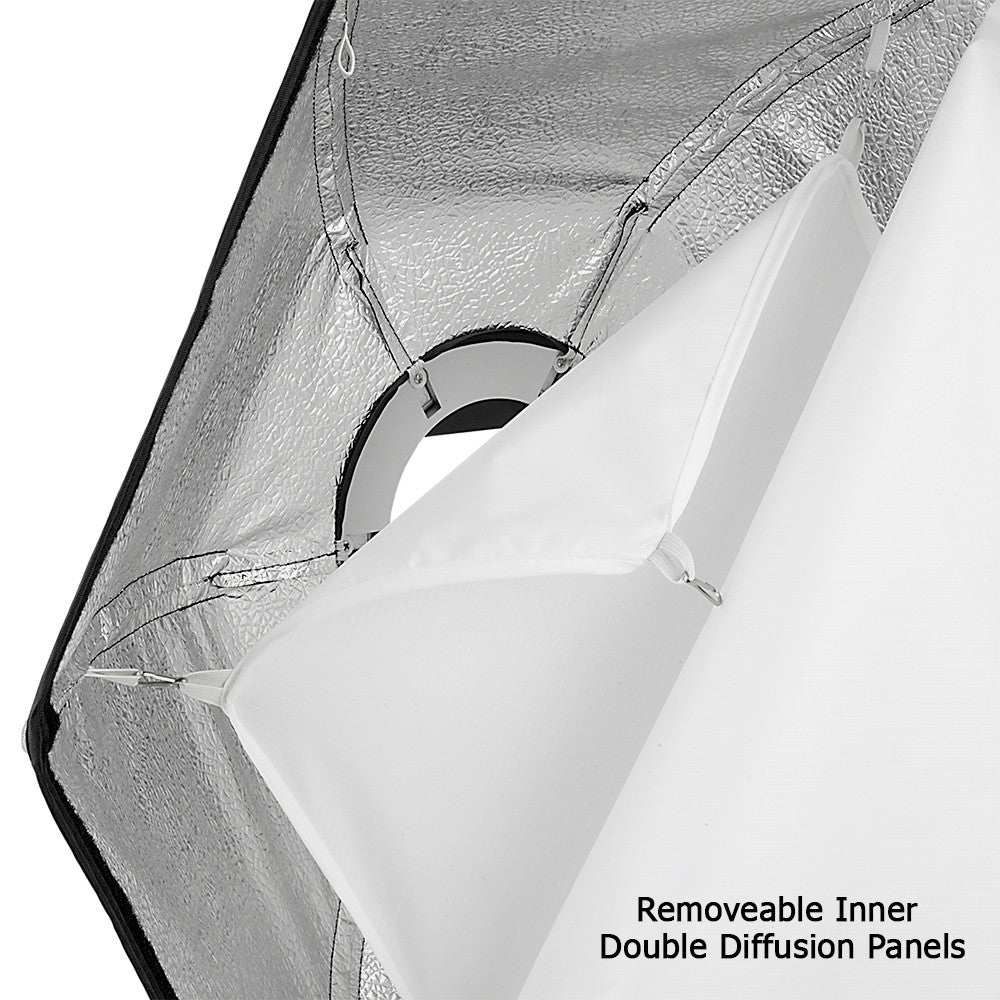 Fotodiox F60 Quick-Collapse Flash Softbox - 60cm (24in) Hexagon for Flash / Speedlight