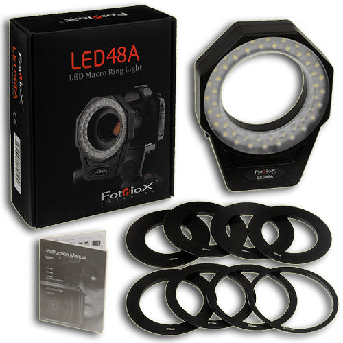 Fotodiox Pro LED-48a Ring light for Portrait and Macro Photography, fits  Lens Filter Thread
