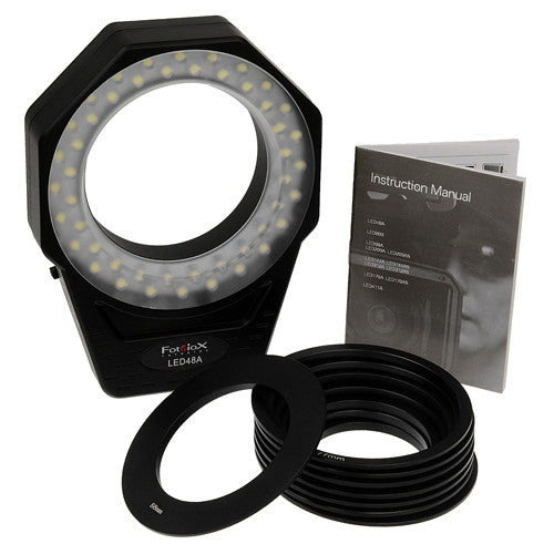 Fotodiox Pro LED-48a Ring light for Portrait and Macro Photography, fits Lens Filter Thread
