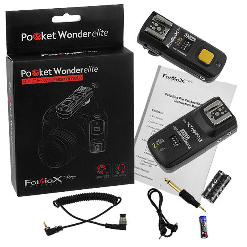 Fotodiox Pro PocketWonder Elite 4-in-1 w/ TTL pass-thru, Radio Wireless Trigger Starter Kit  with TTL pass-through, Shutter Release, TTL pass-through