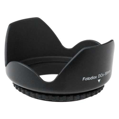 Fotodiox Black Flower Lens Hood, Tulip Sun Shade