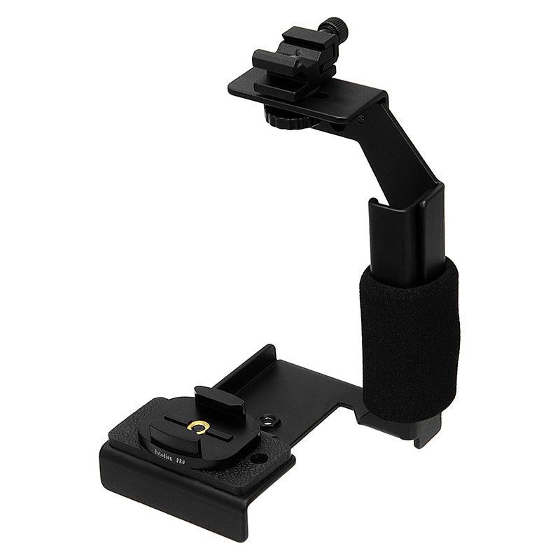 Fotodiox GoTough Grip Kit with Factor Radius Pico Light - Metal Camera Lighting Bracket Compatible with GoPro Hero Cameras and Adapter Mounts