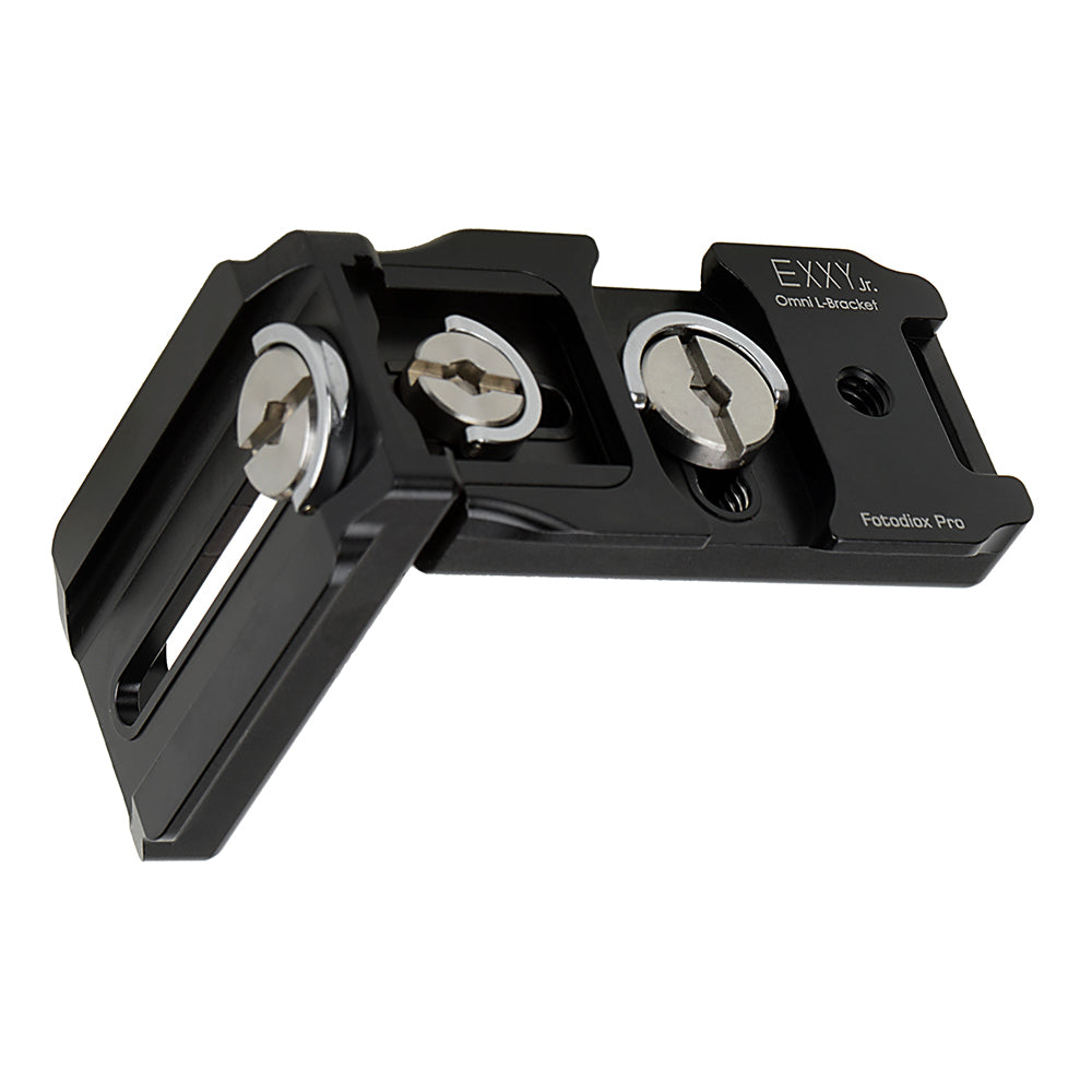 Exxy Omni Jr. Universal L-Bracket for Most Smaller MILCs from Fotodiox Pro - All Metal Camera Grip for Arca Swiss-Type Quick Releases